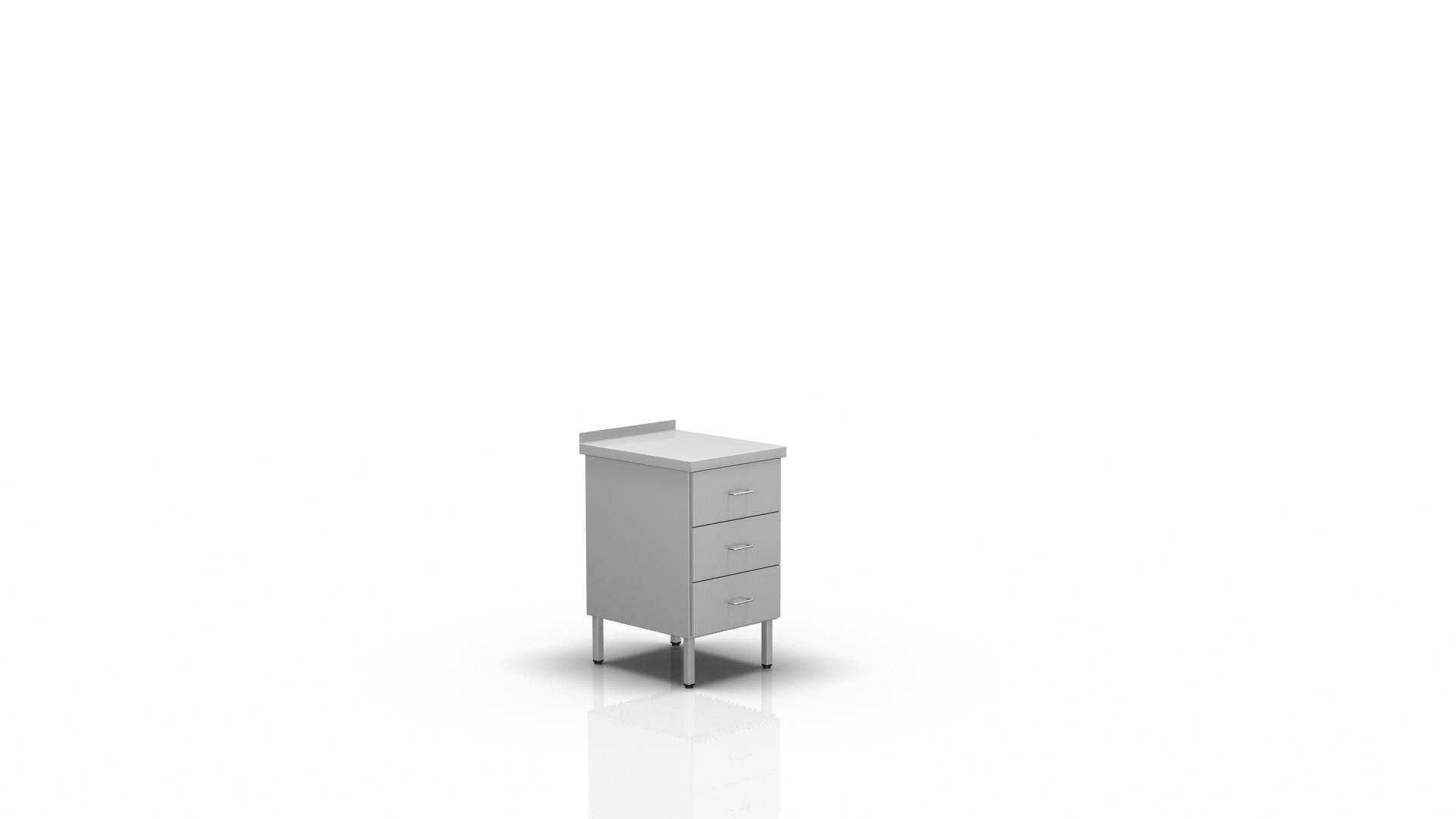Three-drawer standing cabinet