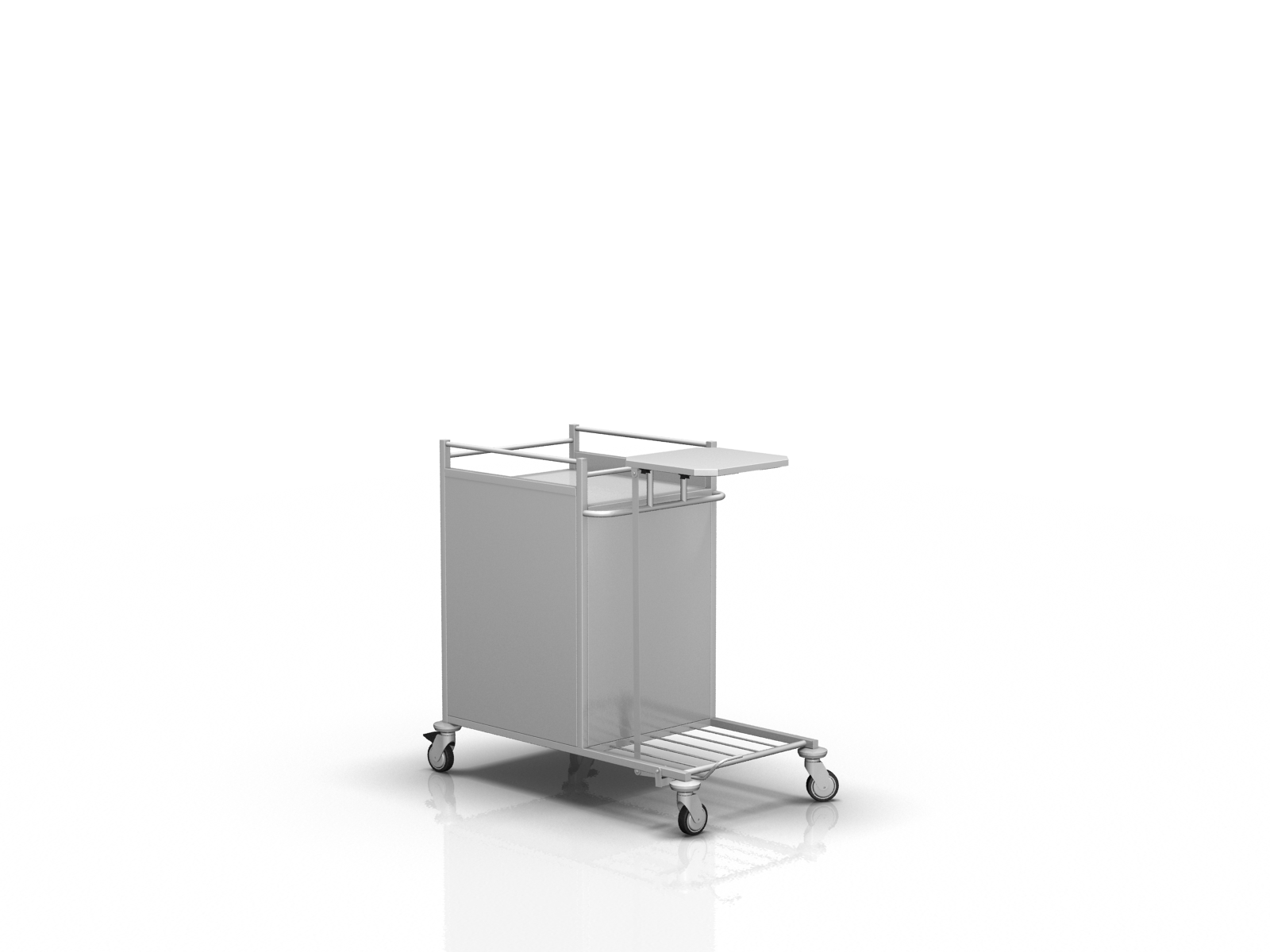 Trolley for clean and dirty linen