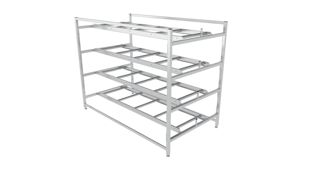 Stationary bariatric rack for four bodies (screwed) - ALVO MEDICAL